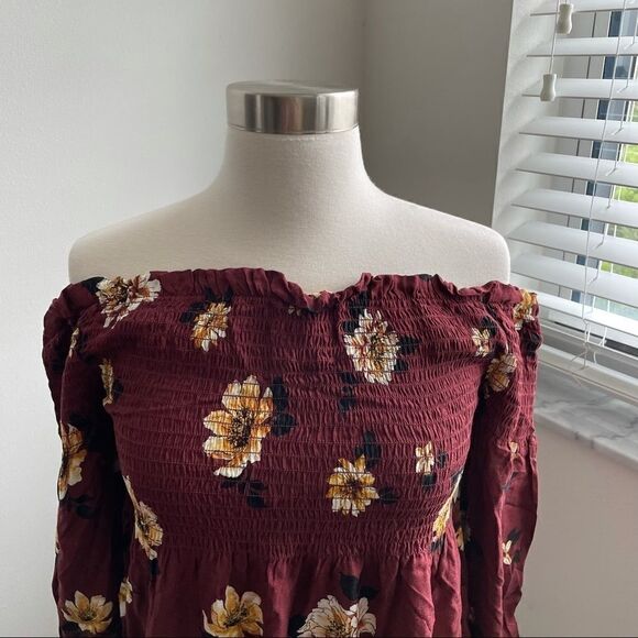 NWT Xhilaration Floral Print Long Sleeve Dress - Picture 5 of 7